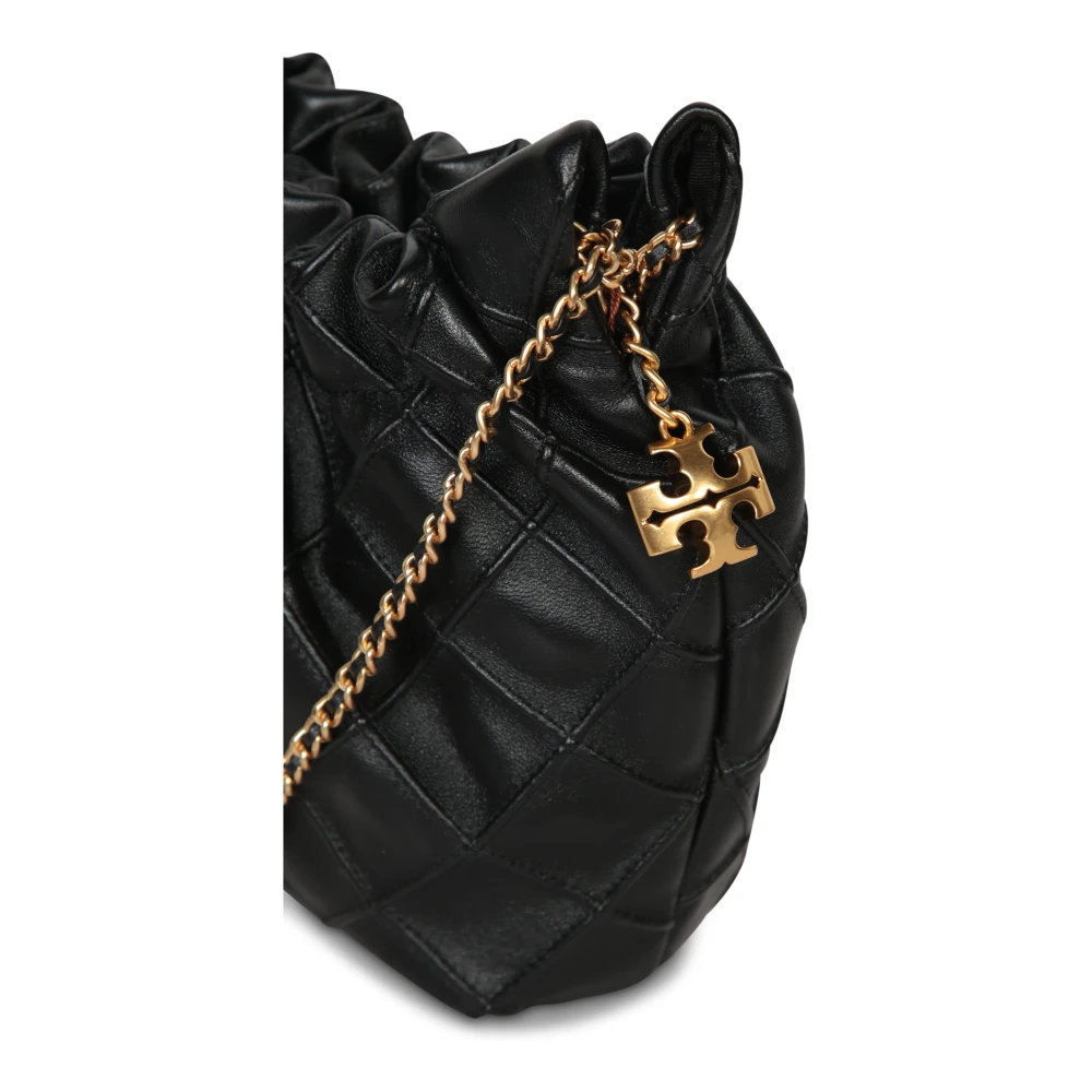 TORY BURCH Zwarte Gewatteerde Leren Mini Tas Black Dames