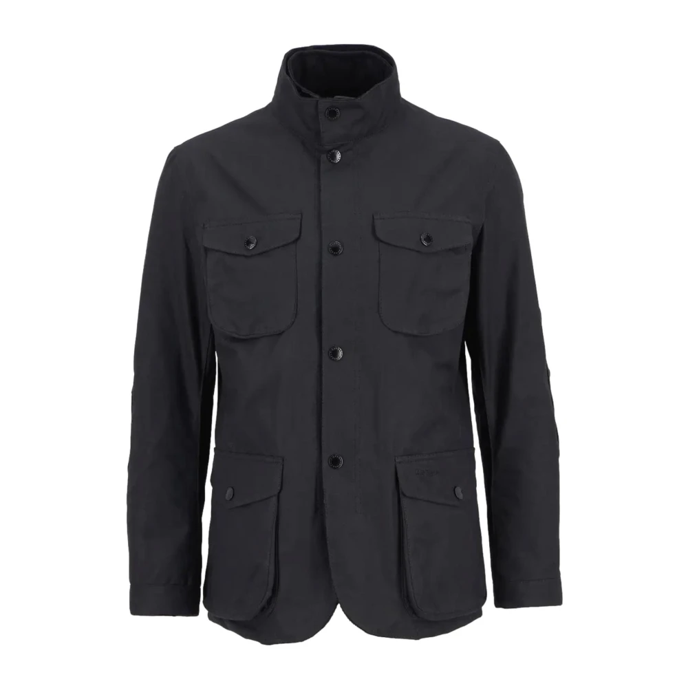 Barbour Men's Black Light Jackets, 2XL, Waxed Cotton Jacket Ogston