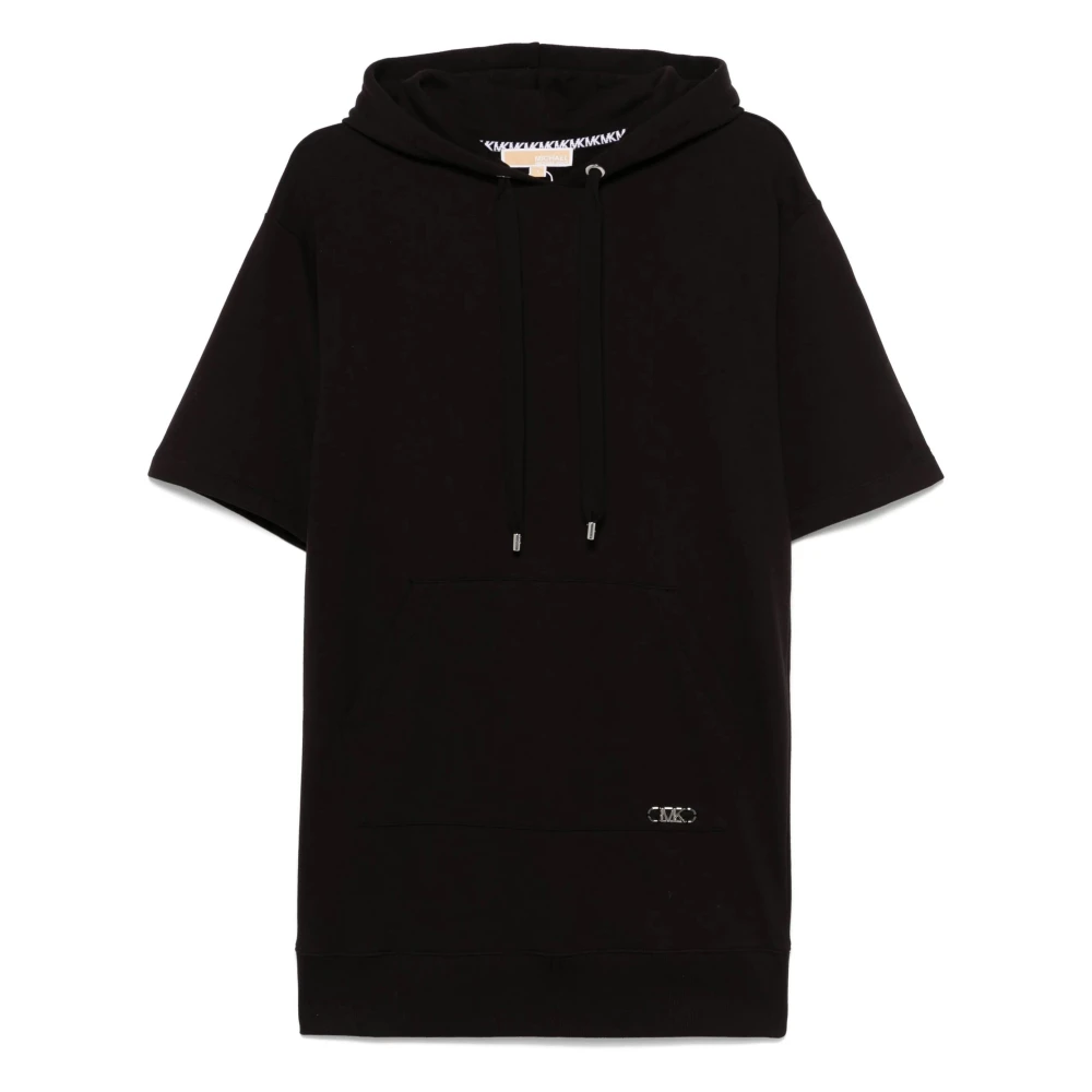 Michael Kors Casual Zwarte Katoenen Mini Jurk Black Dames