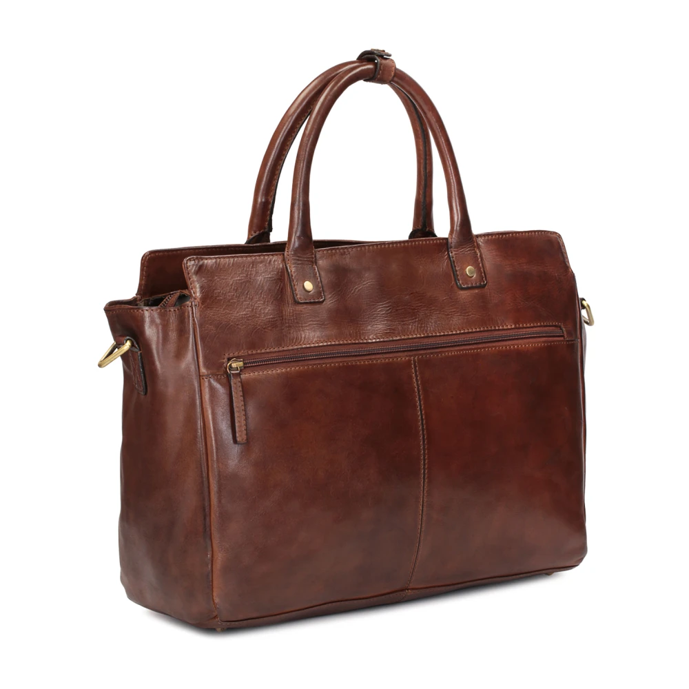 Kazar Elegante zakelijke stijl heren leren tas Brown Heren