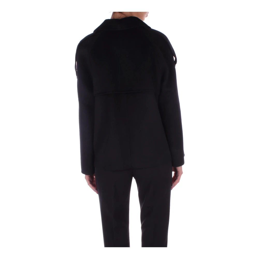 Liu Jo Zwarte Jassen Collectie 1 Knoopsluiting Black Dames