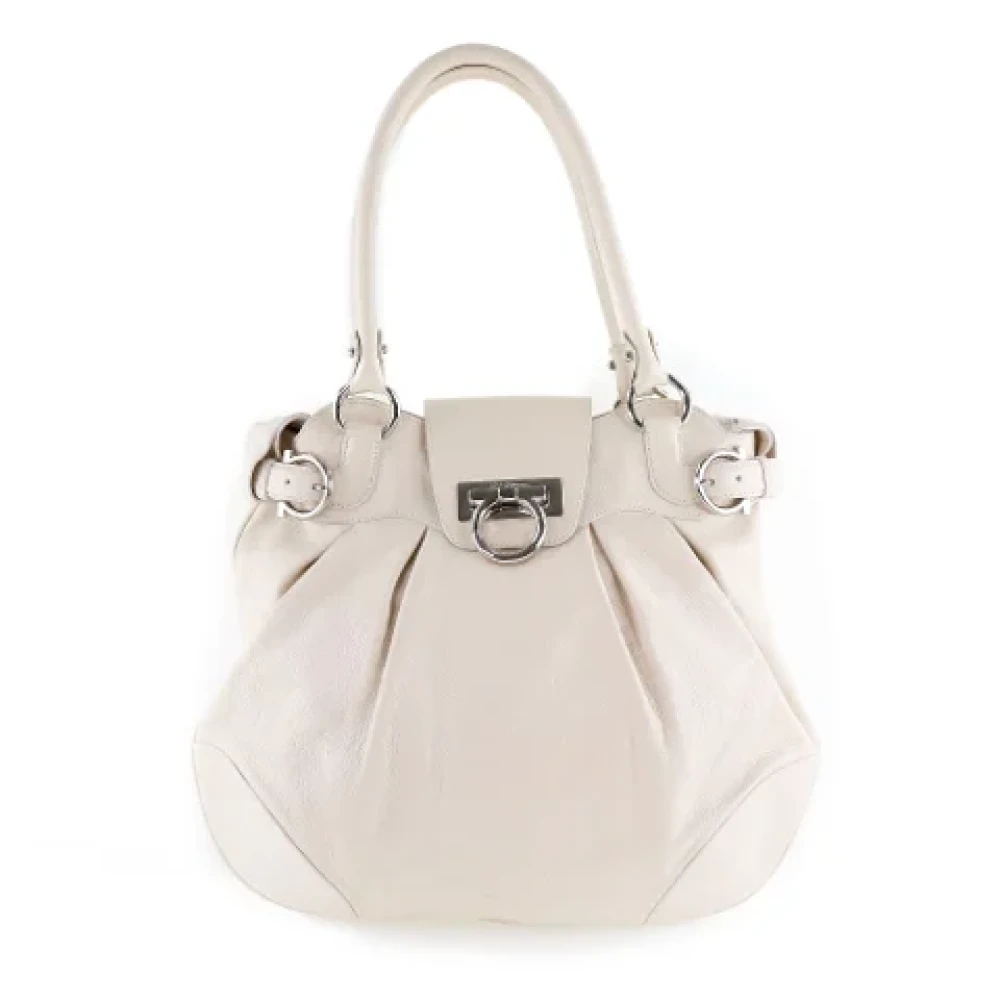 Salvatore Ferragamo Pre-owned Leather handbags White Dames