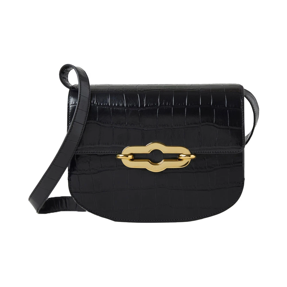 Mulberry Zwarte Glanzende Krokodil Satchel Black Dames