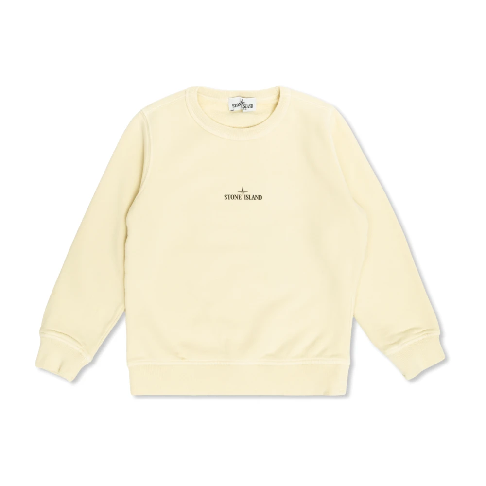 Stone Island Unisex Kids Beige Sweatshirt With Logo - Kids Sweatshirts - 8 Y - Kids
