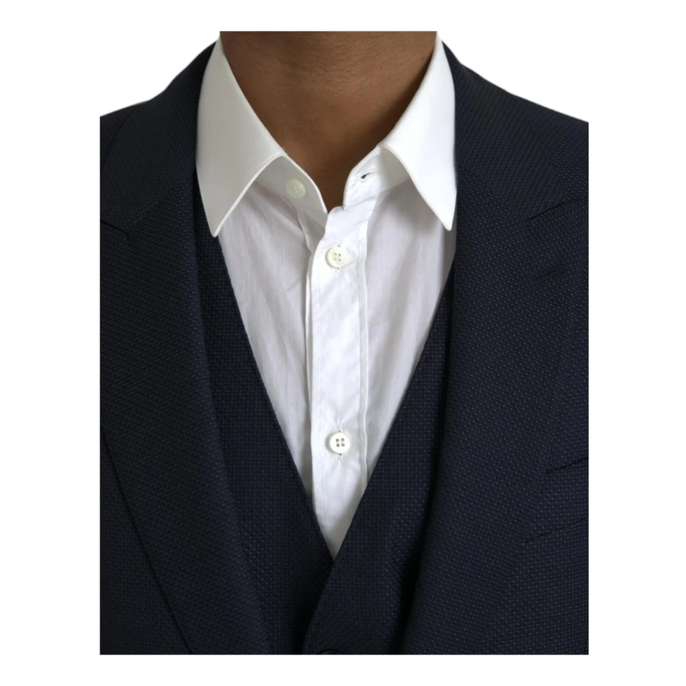 Dolce & Gabbana Blauw Slim Fit 3-Delig Pak Martini Blue Heren