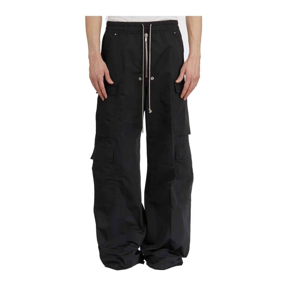 Rick Owens Svarta Cargo Byxor Black, Herr