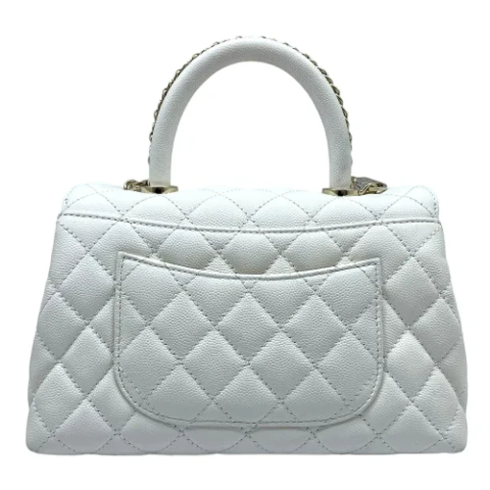 Chanel Vintage Pre-owned Leather handbags White Dames
