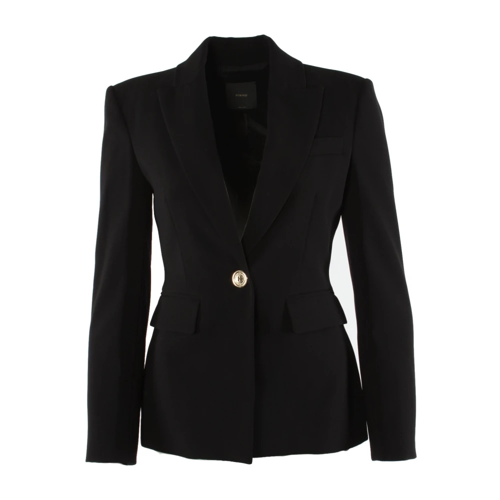 Pinko Zwarte Blazer Black Dames