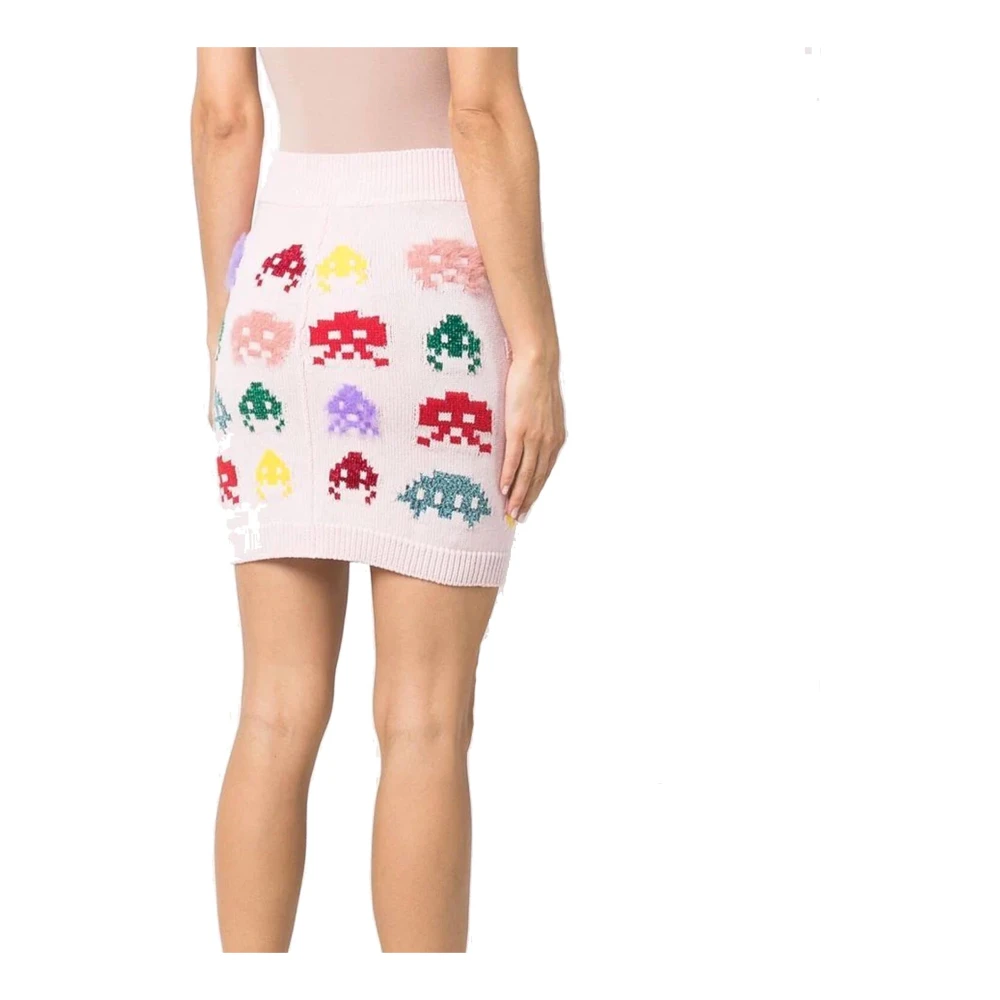 Stella Mccartney Gamer Gebreide Rok met Gaming Symbolen Pink Dames