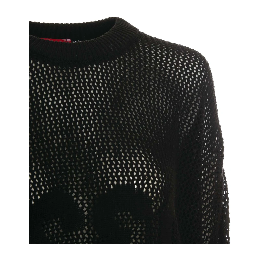 032c Kant Selfie Gebreide Trui Black Dames