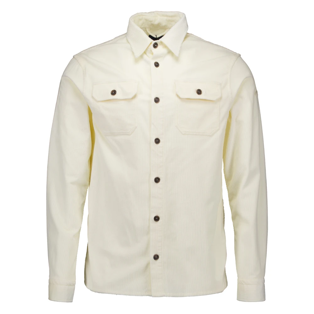 PAUL & SHARK Velvet Katoenen Overshirt Wit Lange Mouw White Heren