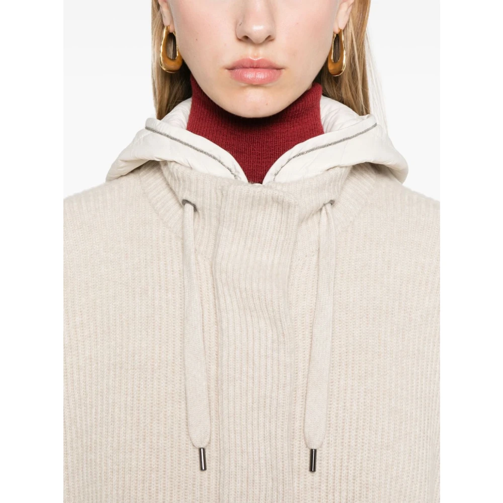 BRUNELLO CUCINELLI Beige Laagjesjas en Gilet Beige Dames