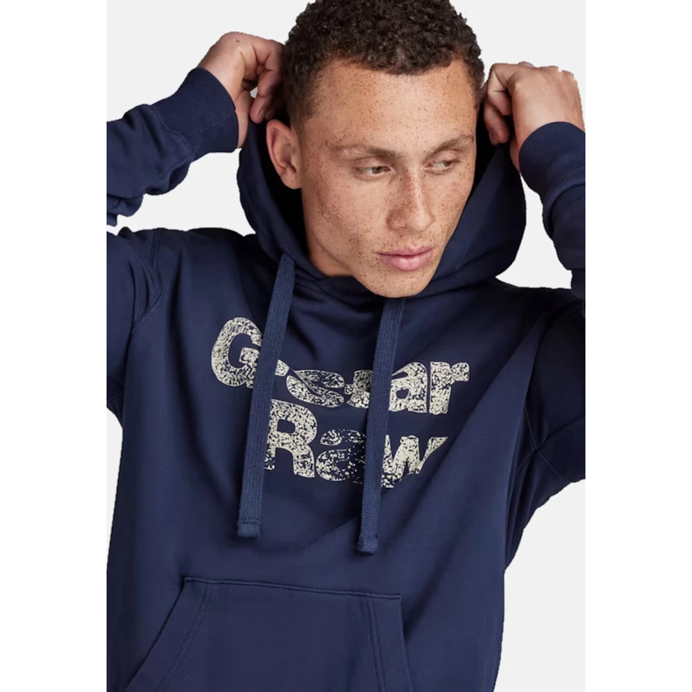 G-Star Sweatshirts Hoodies Blue Heren