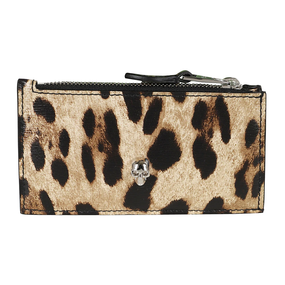 Alexander mcqueen Luipaardprint Vegan Clutch Zwart Multicolor Dames