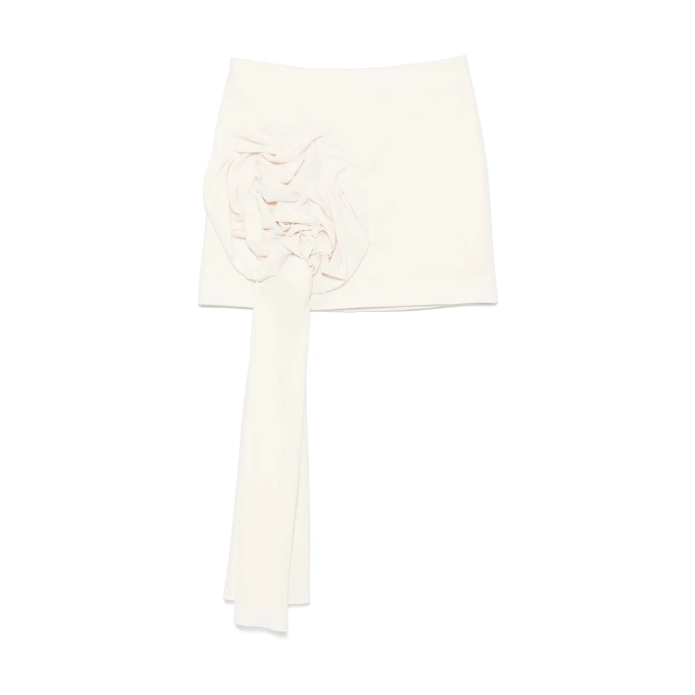 Marella Rok met bloemenapplicatie en ceintuur White Dames