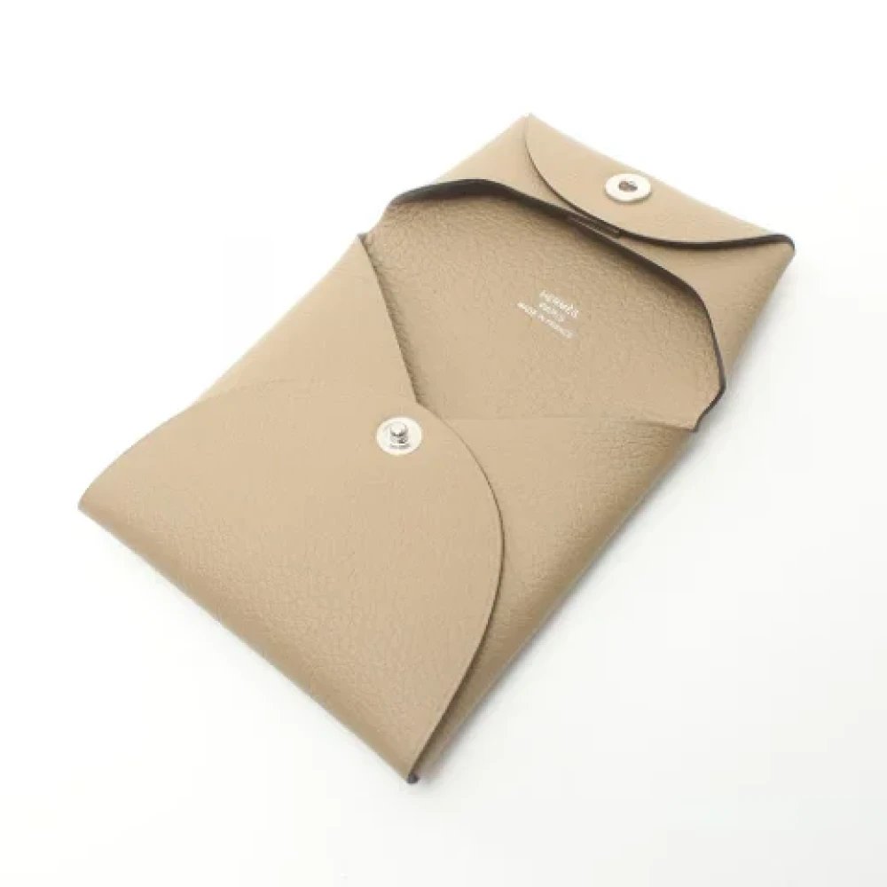 Hermès Vintage Pre-owned Fabric wallets Beige Dames