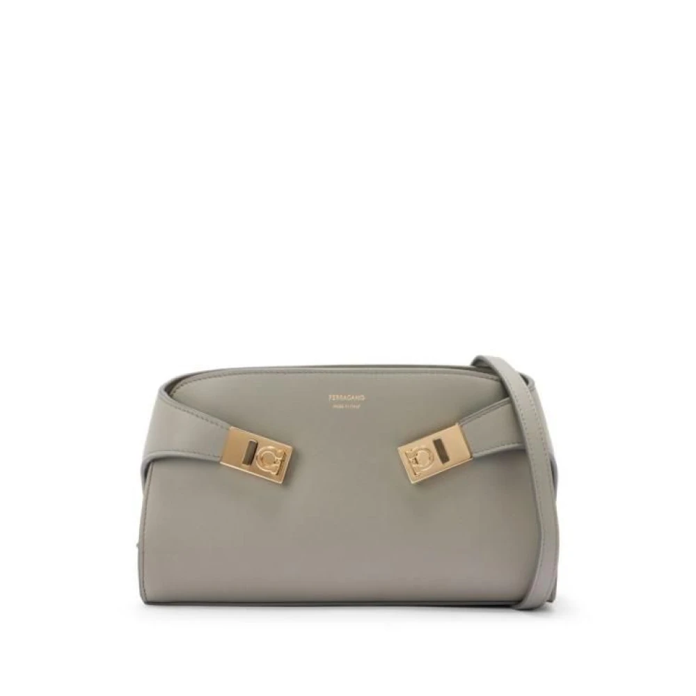 Salvatore Ferragamo Stijlvolle leren tas voor dagelijks gebruik Gray Dames