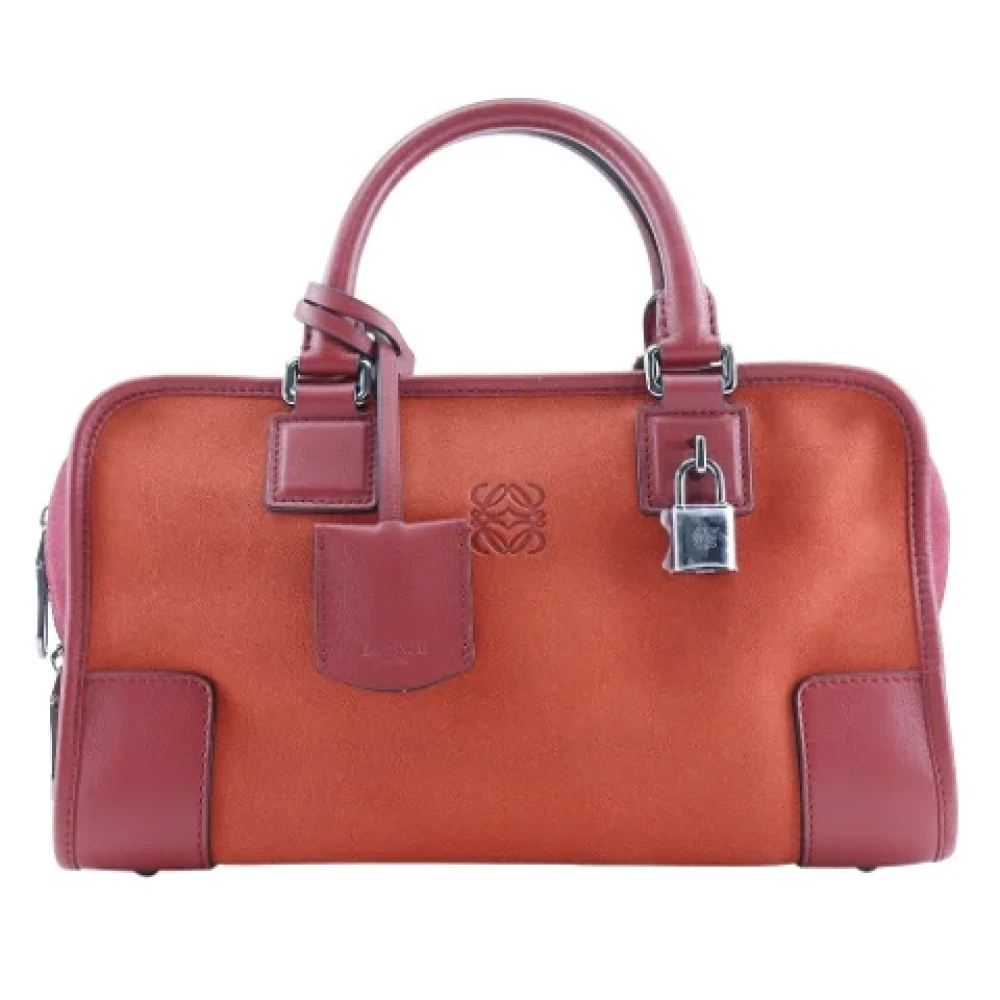 Loewe Pre-owned Leather handbags Red Dames