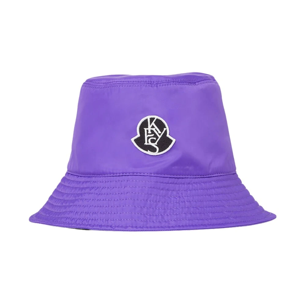 Moncler Women's Purple Accessories, S, Stylish Logo Patch Bucket Hat