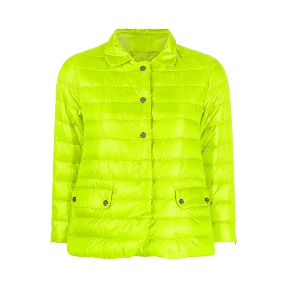Herno Women's Green Down Jackets, Xs, Crop-Sleeve Down Jacket