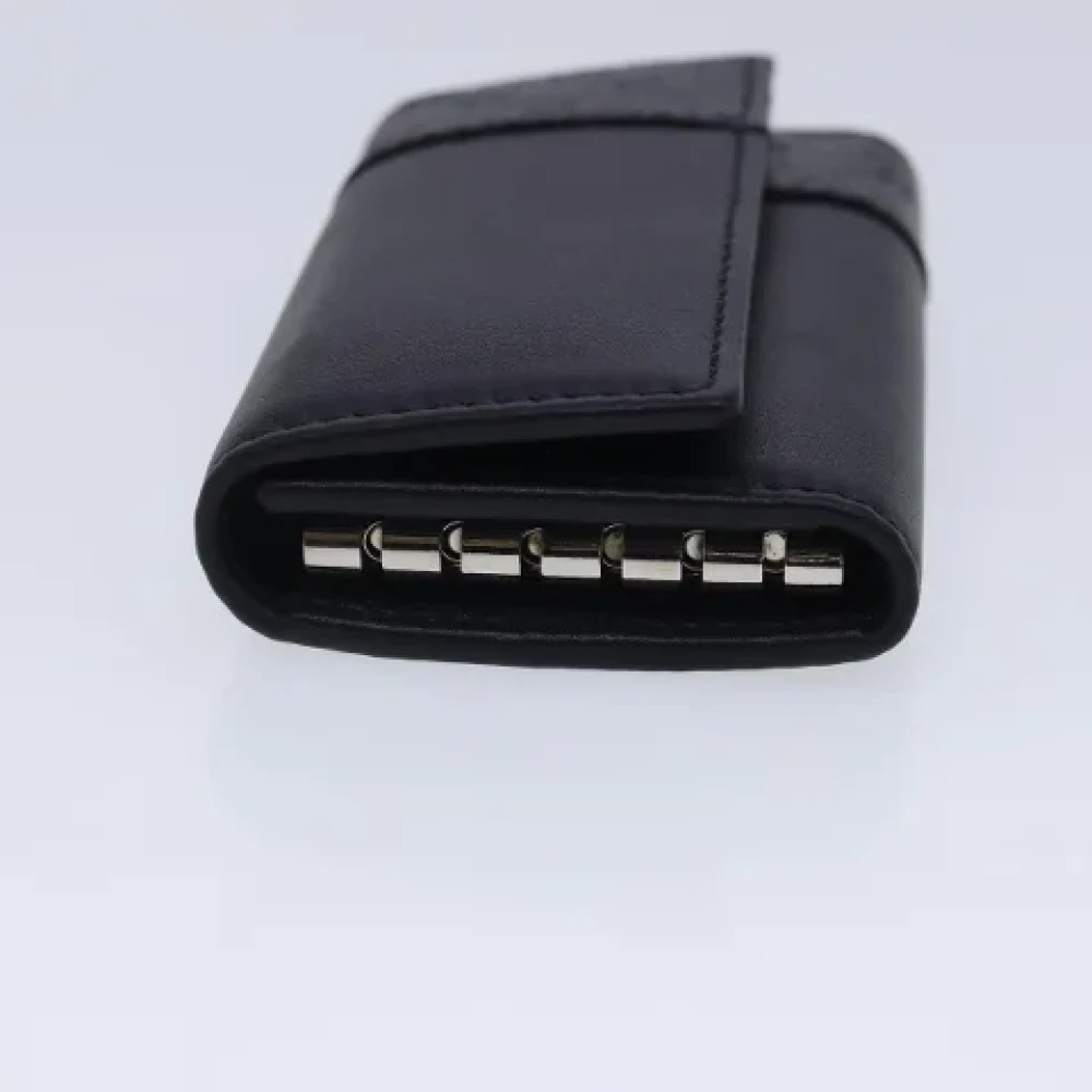 Gucci Vintage Pre-owned Leather key-holders Black Dames