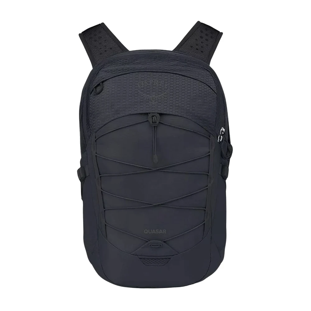 Osprey Men's Black Nylon Backpack With Top Zip Closure