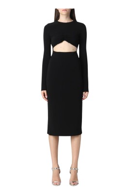 robe-midi-en-jersey-noir