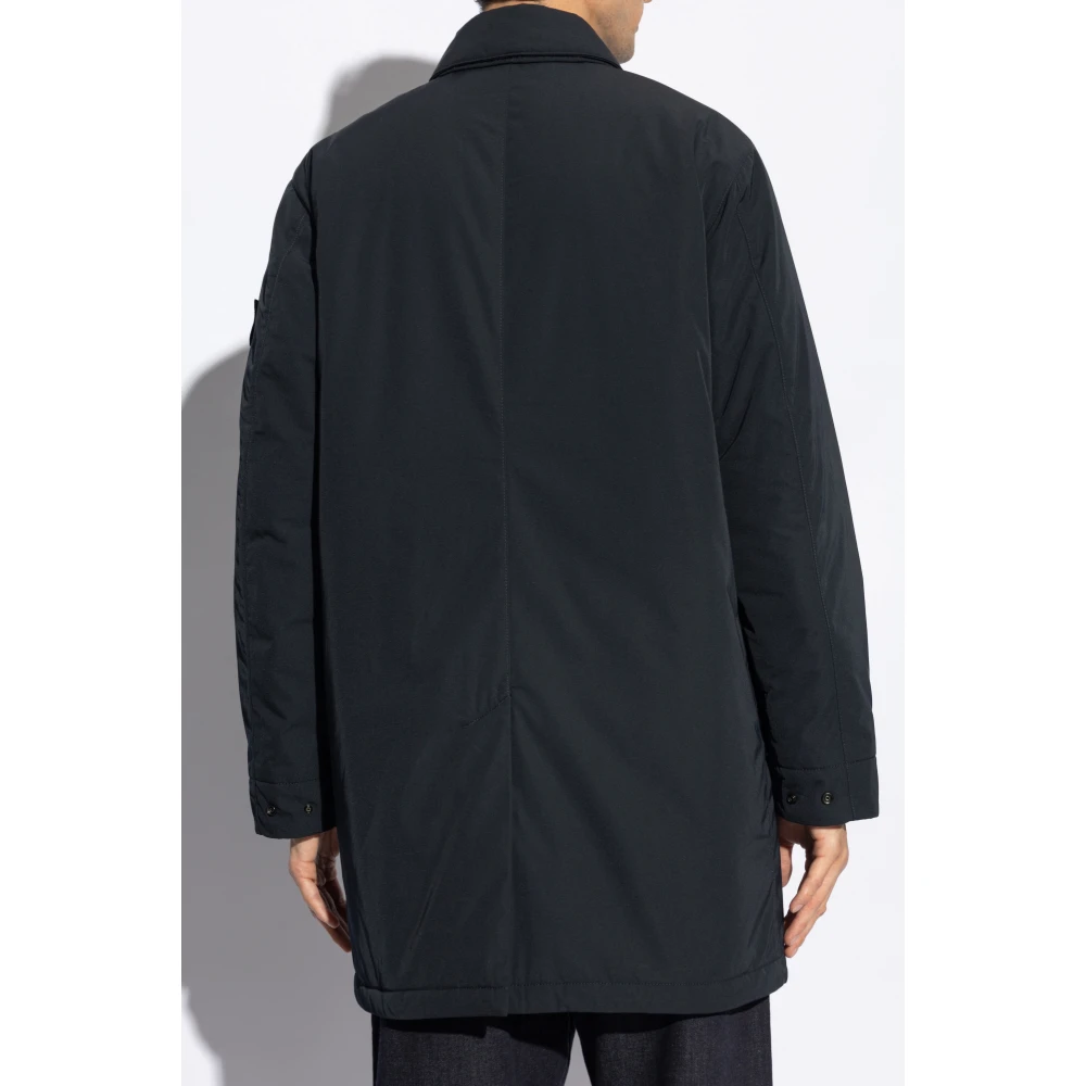 Stone Island Jas met logo Blue Heren