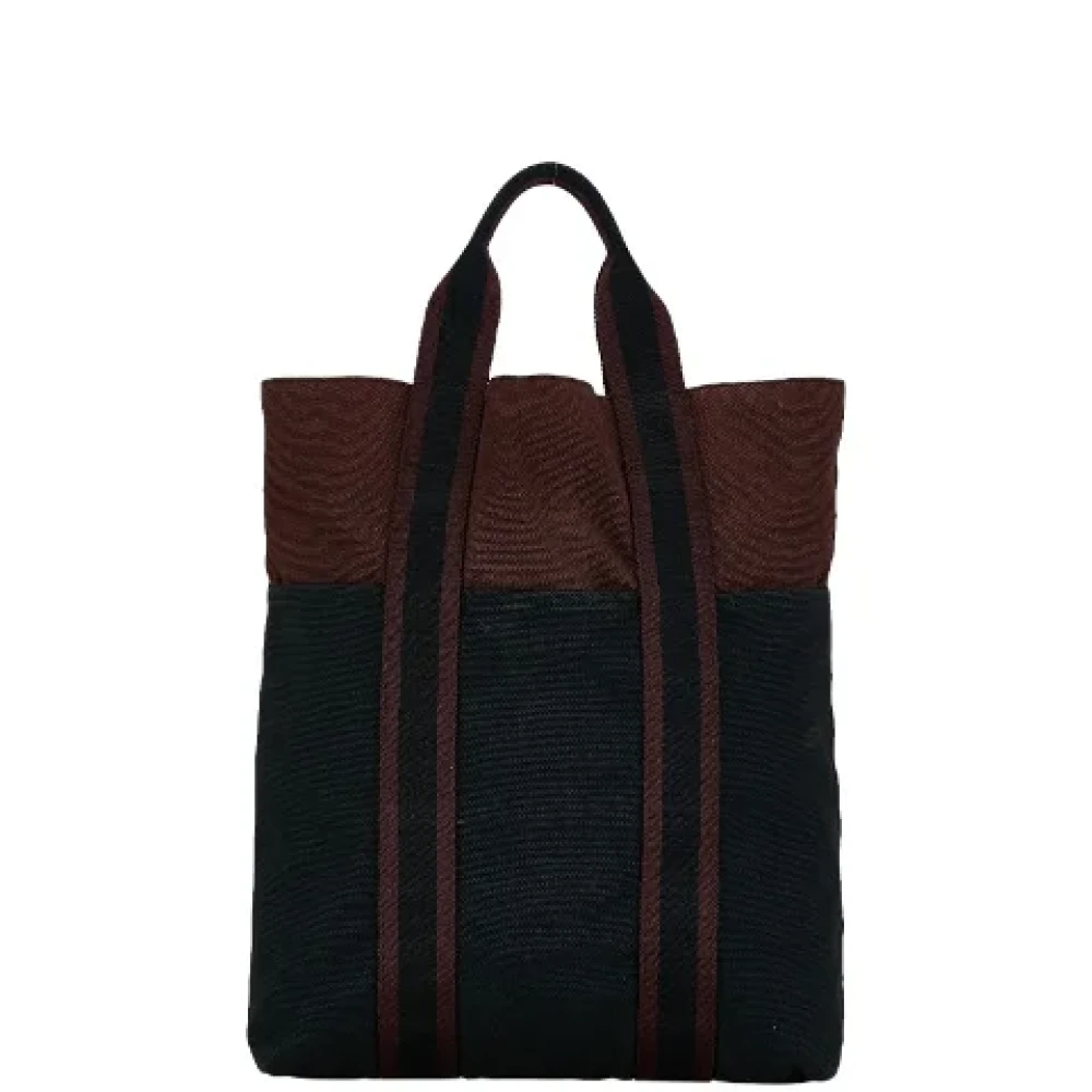 Hermès Vintage Pre-owned Cotton handbags Black Dames