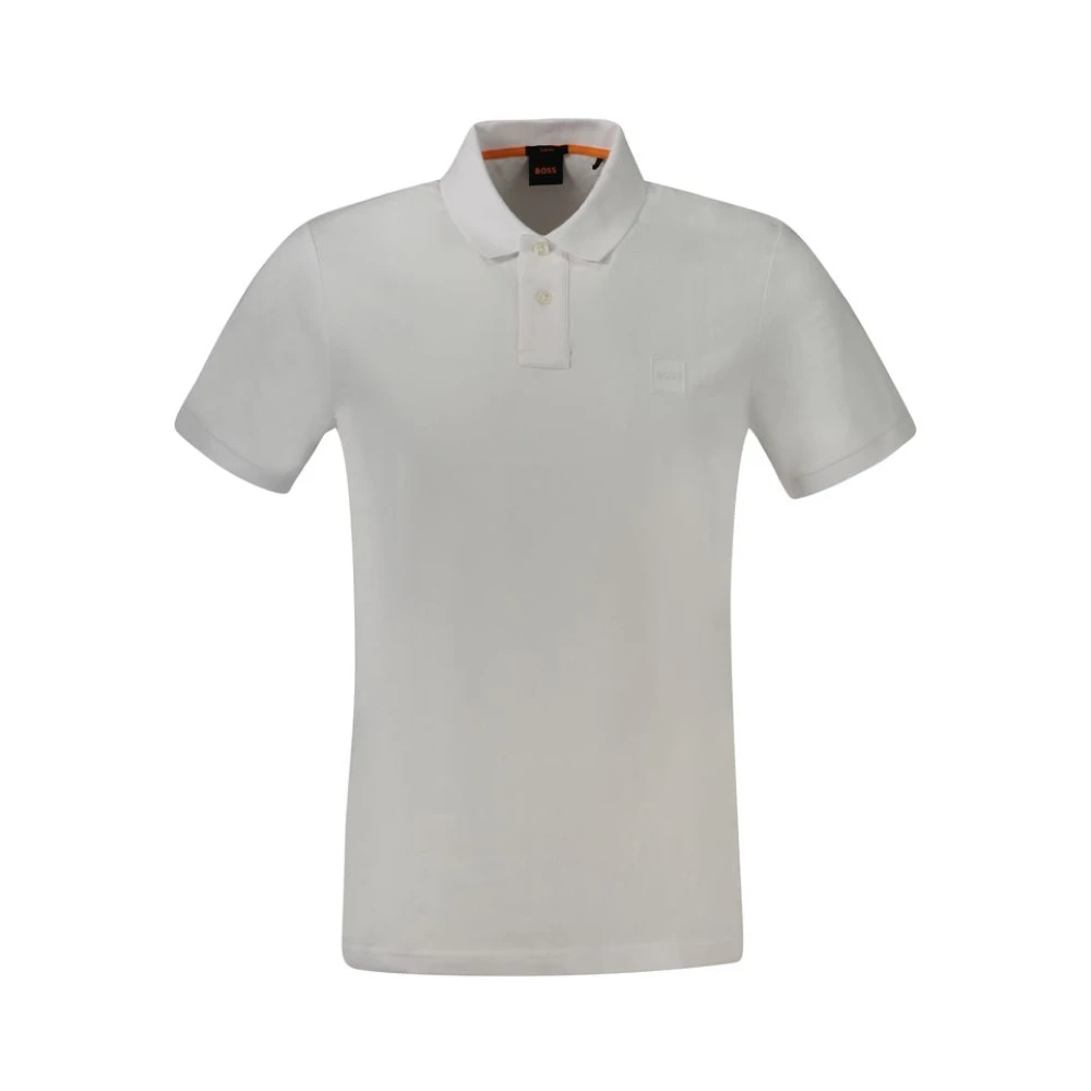 Hugo Men's White Polo Shirts, M, Slim Fit Polo