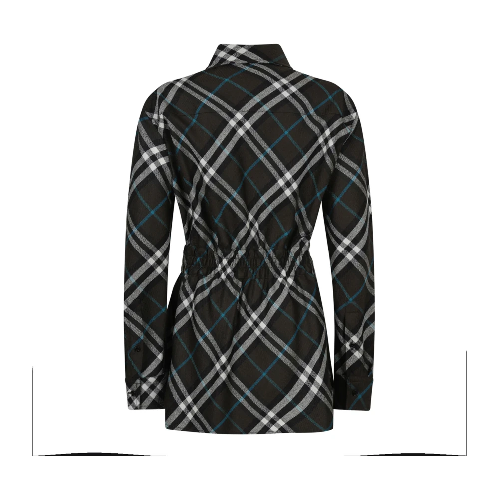 Burberry Zwarte Geruite Riemshirt Multicolor Dames