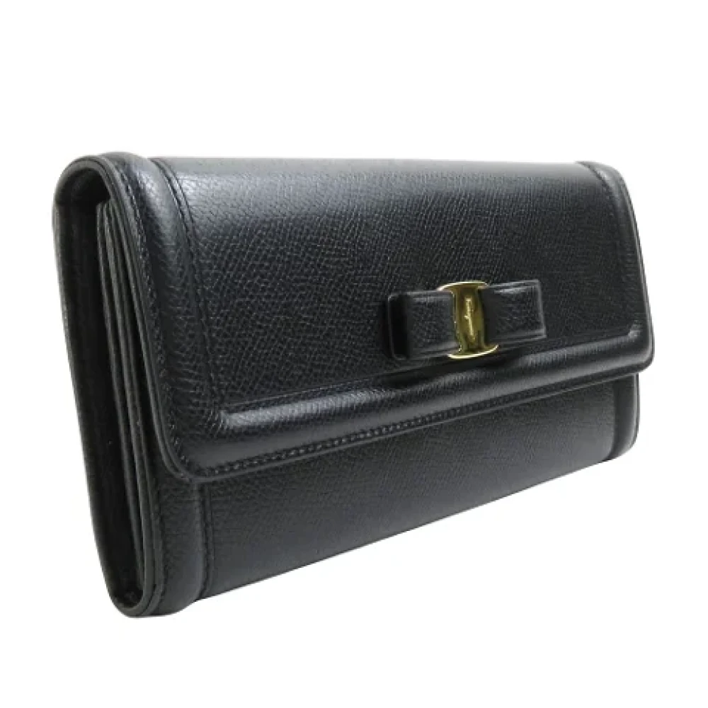 Salvatore Ferragamo Pre-owned Leather wallets Black Dames