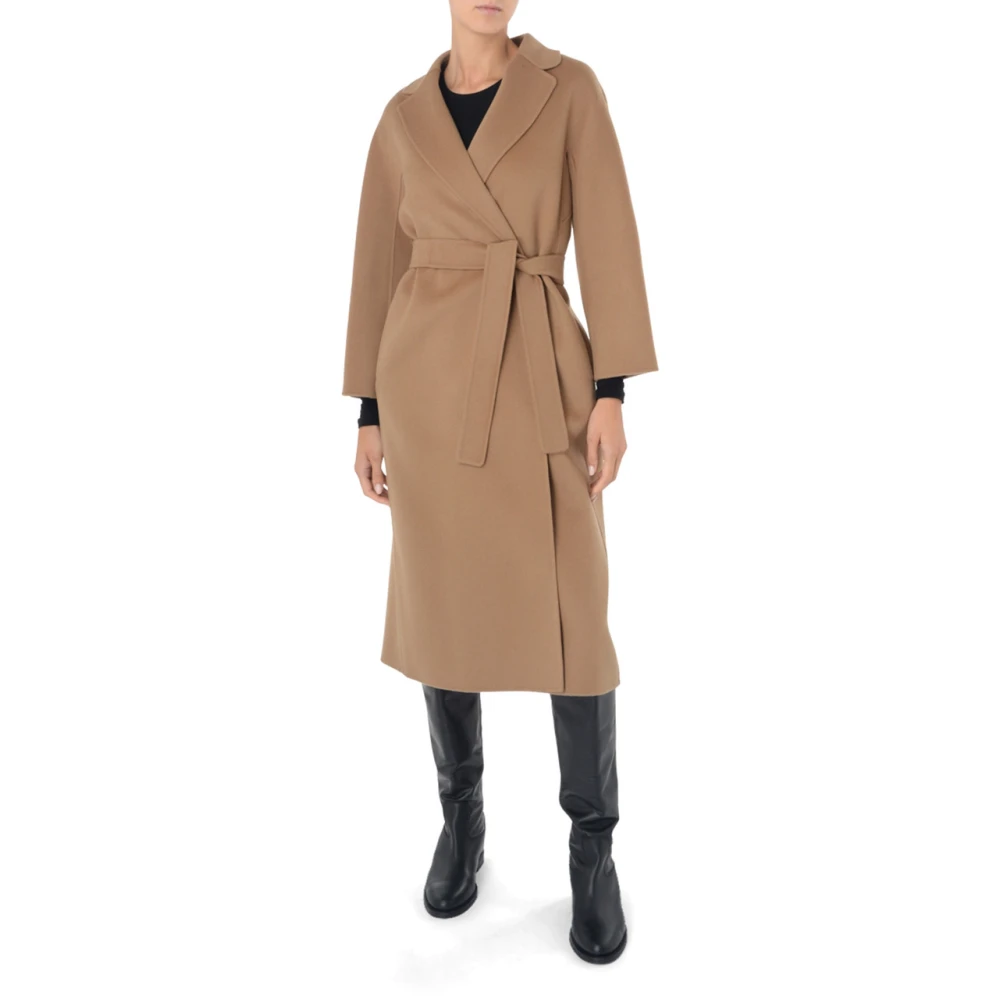 Max Mara Lange Kamelenhaarjas Esturia Brown Dames