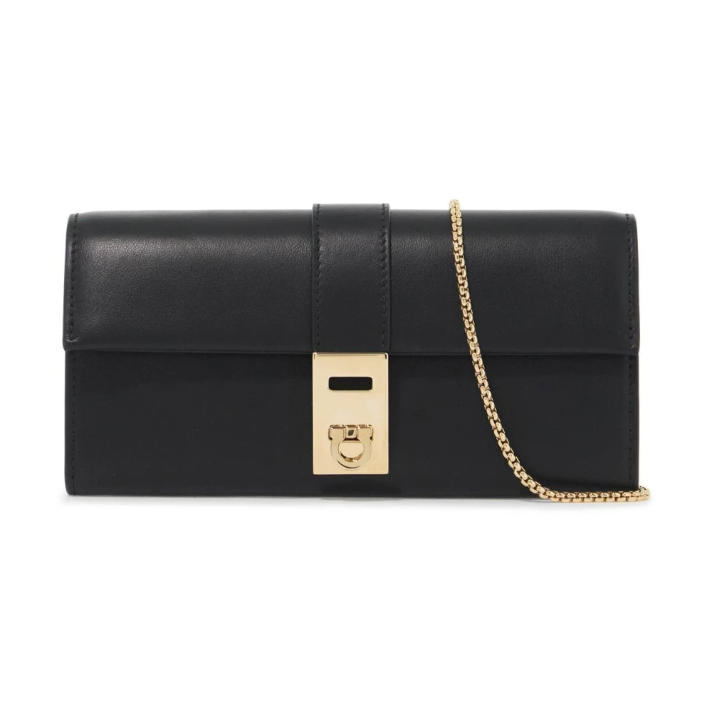 Salvatore Ferragamo Mini Hug Leren Handtas Black Dames