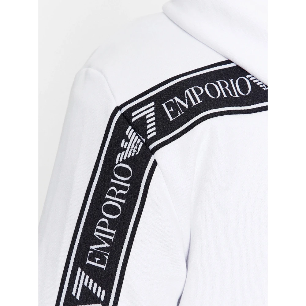 Emporio Armani EA7 Wit Zip Sweatshirt Set voor Heren White Heren