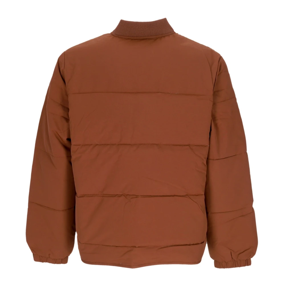 Obey Gewatteerde Ritsjas met Kraag Brown Heren
