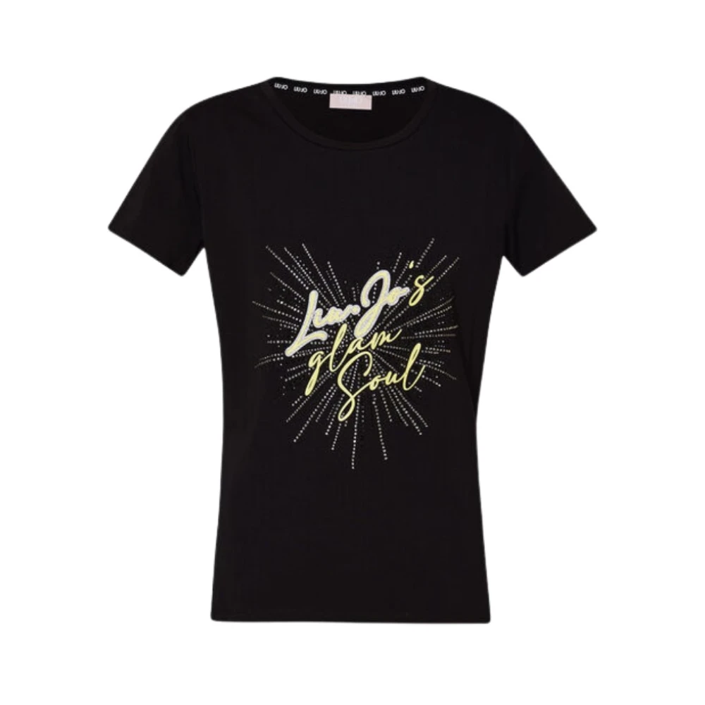 Liu Jo Women's Black T-Shirts, Xs, Basic Round Neck T-Shirt