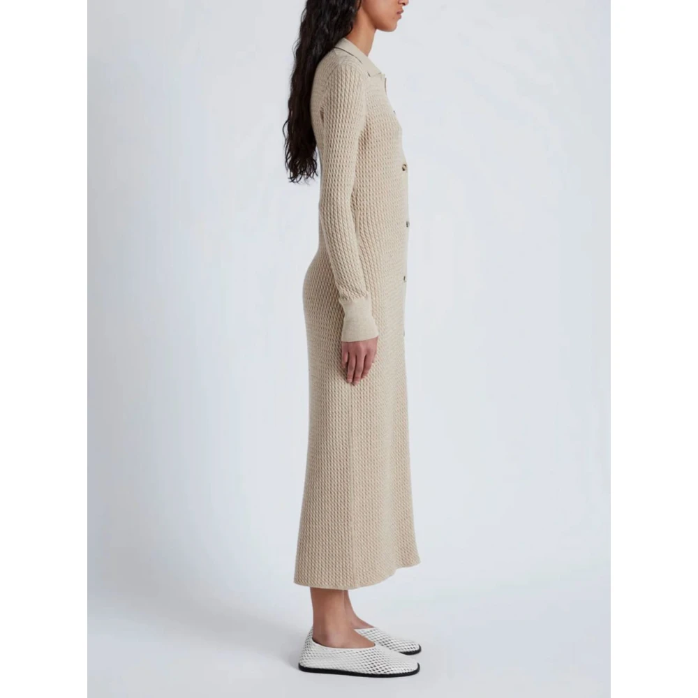 Proenza Schouler Elegante Kabeltrui Jurk Beige Dames