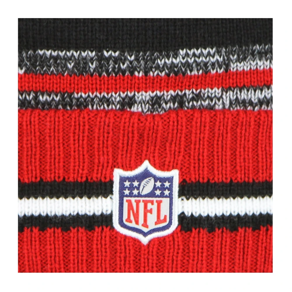 new era NFL Sport Knit Beanie met Pom Red Heren