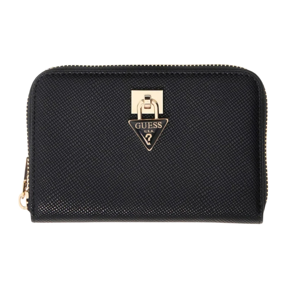 Guess Women's Black Wallets & Cardholders, One Size, Patsie Slg Zip Around Wallet