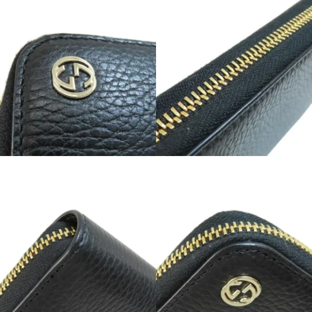 Gucci Vintage Pre-owned Leather wallets Black Dames