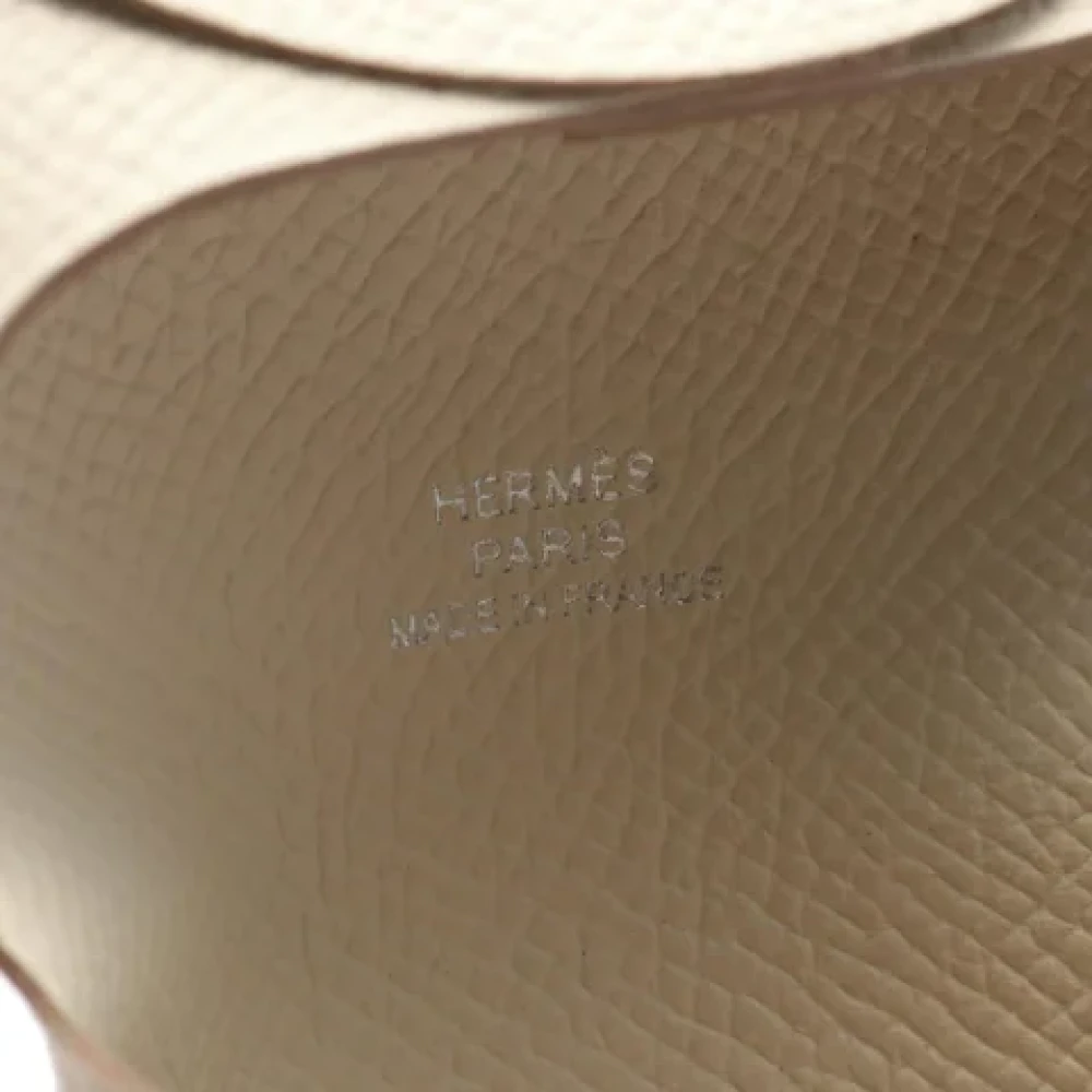 Hermès Vintage Pre-owned Leather wallets Beige Dames