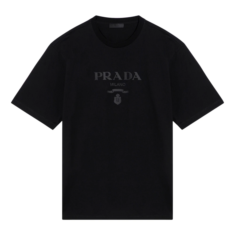 Prada Korte mouw ronde hals T-shirt Black Heren