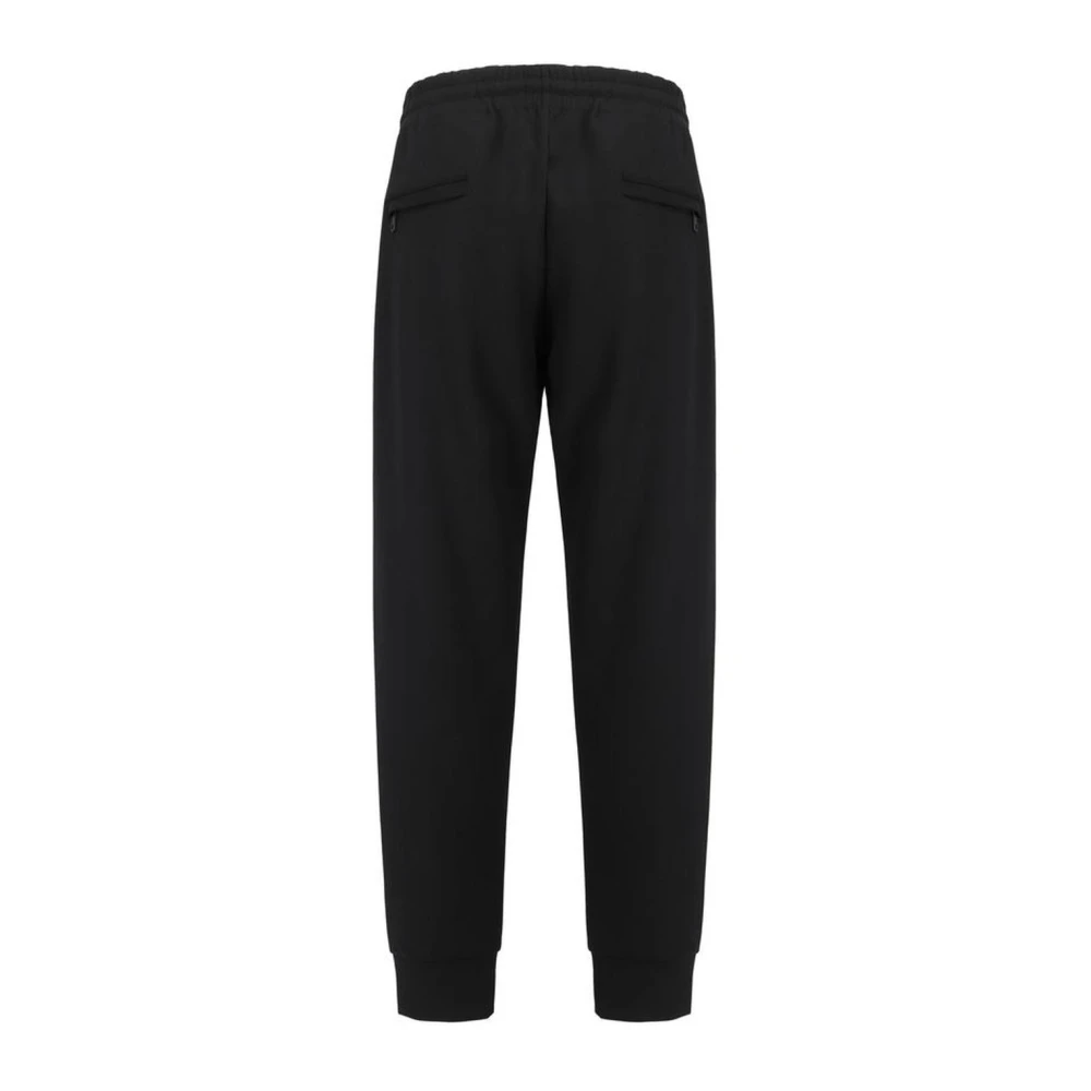 Dolce & Gabbana Katoenen Jogger Sweatpants met Ritssluiting Zakken Black Heren