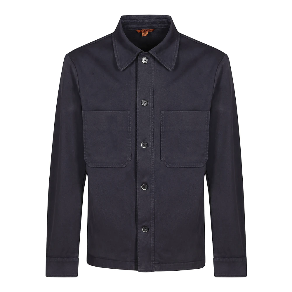 Barena Venezia Katoenen overshirt met borstzakken Blue Heren