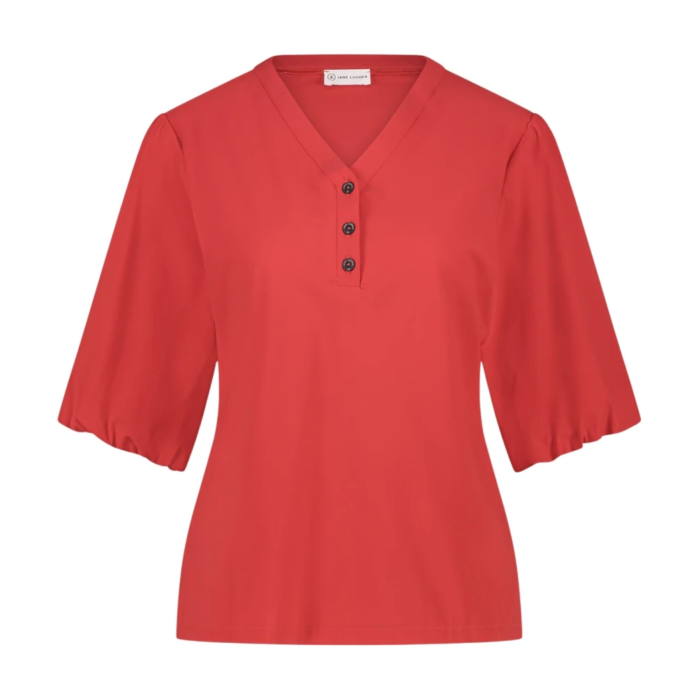 Jane Lushka Stijlvolle Ava Top in Rood Red Dames