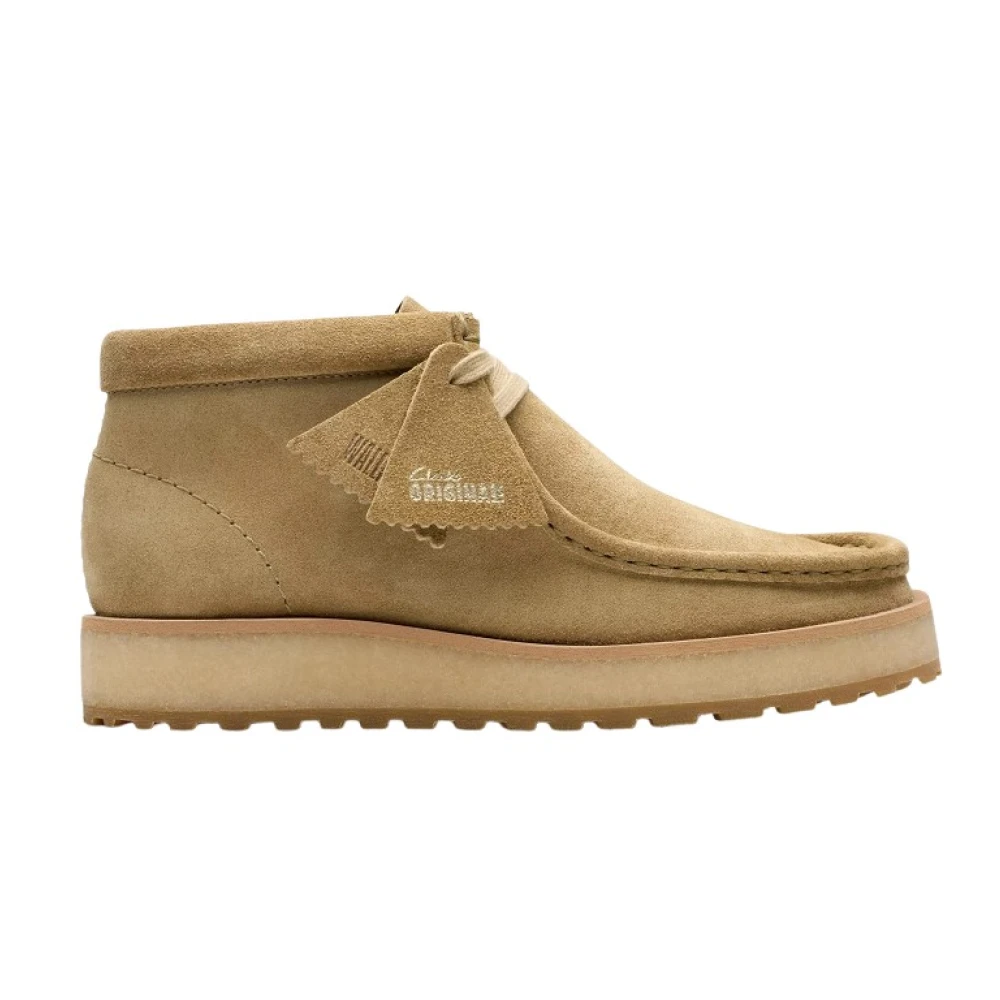 Clarks Wallabee Scout Schoenen Beige Dames