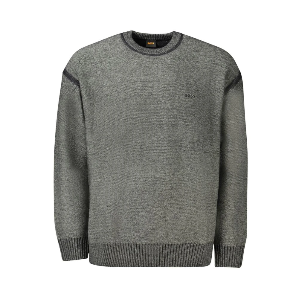 Hugo Boss Grijze Wollen Pullover Sweater Gray Heren