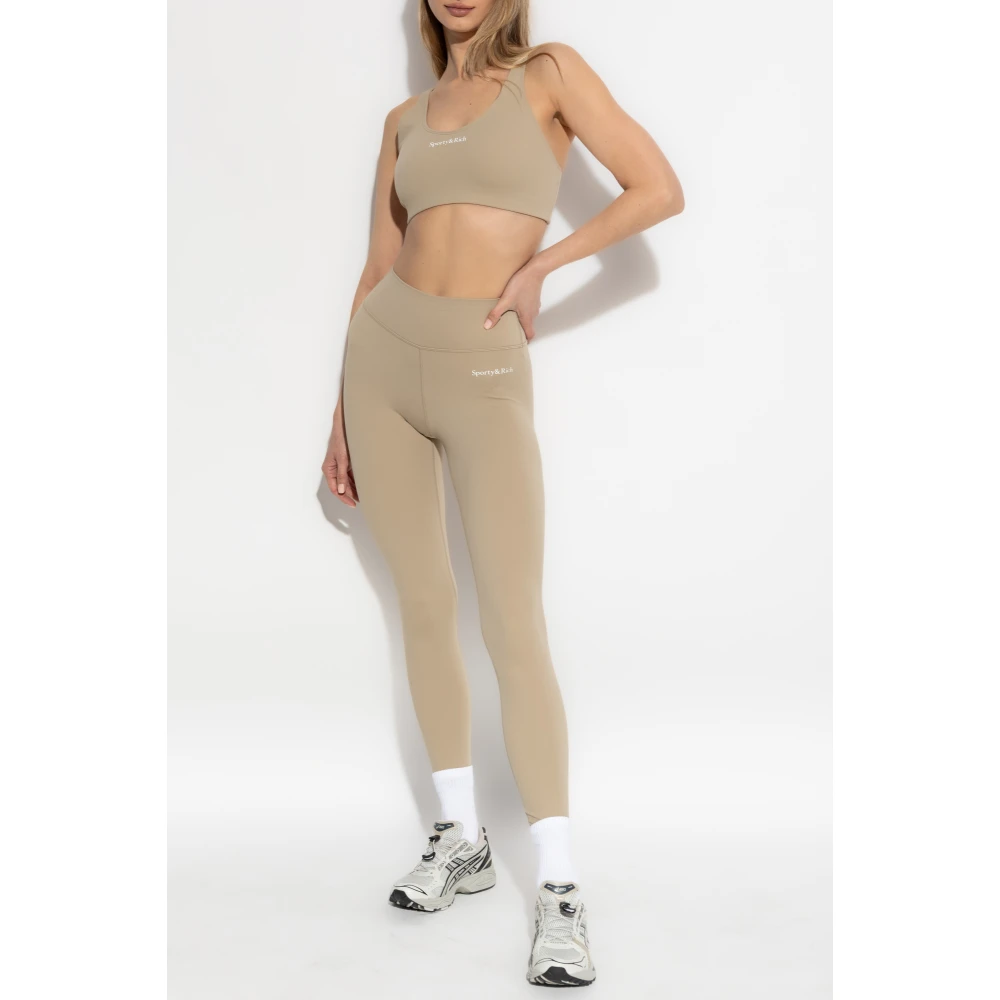 Sporty & Rich Leggings uit de Core-collectie Beige Dames