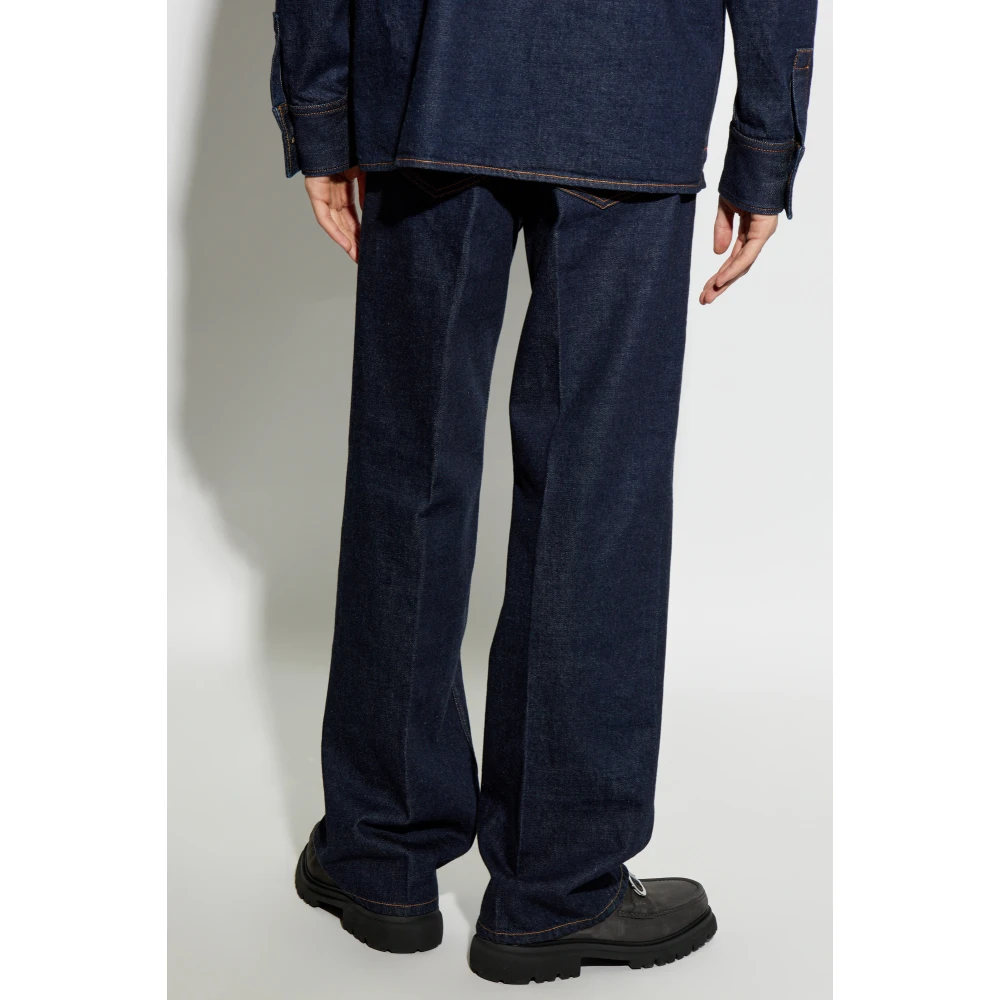 Salvatore Ferragamo Jeans met logo Blue Heren